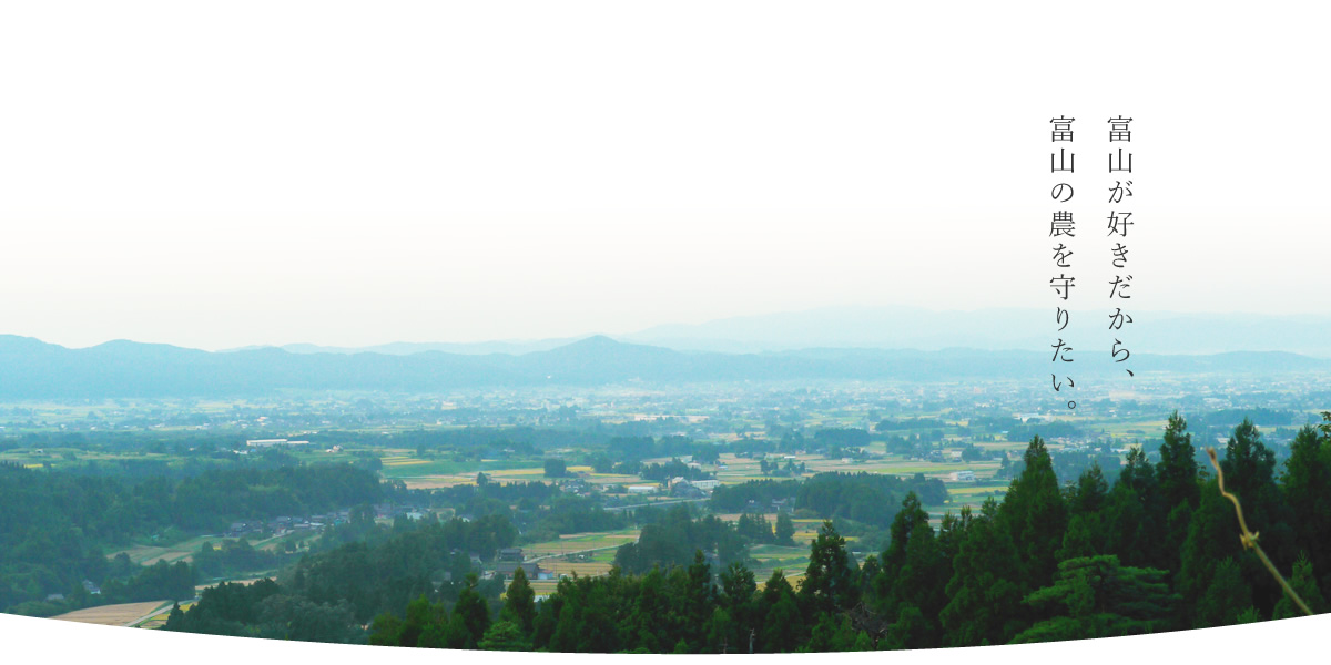  富山が好きだから、富山の農を守りたい。（散居村）